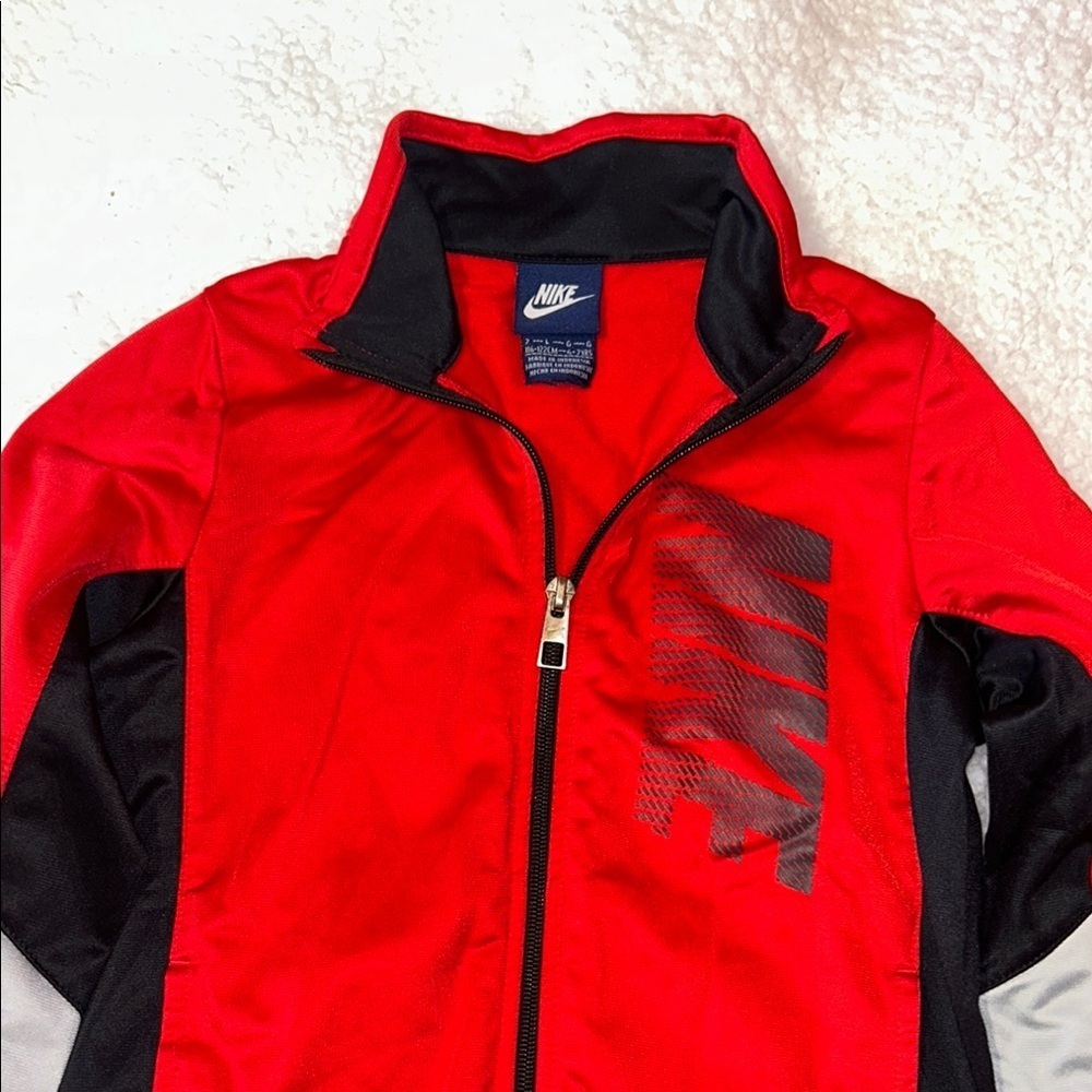 Nike Red and Black Performance Jacket with High Collar - Picture 2 of 6